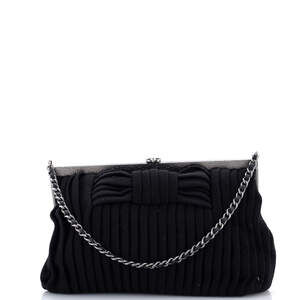 Chanel Small Vintage Bow Frame Clutch Jersey